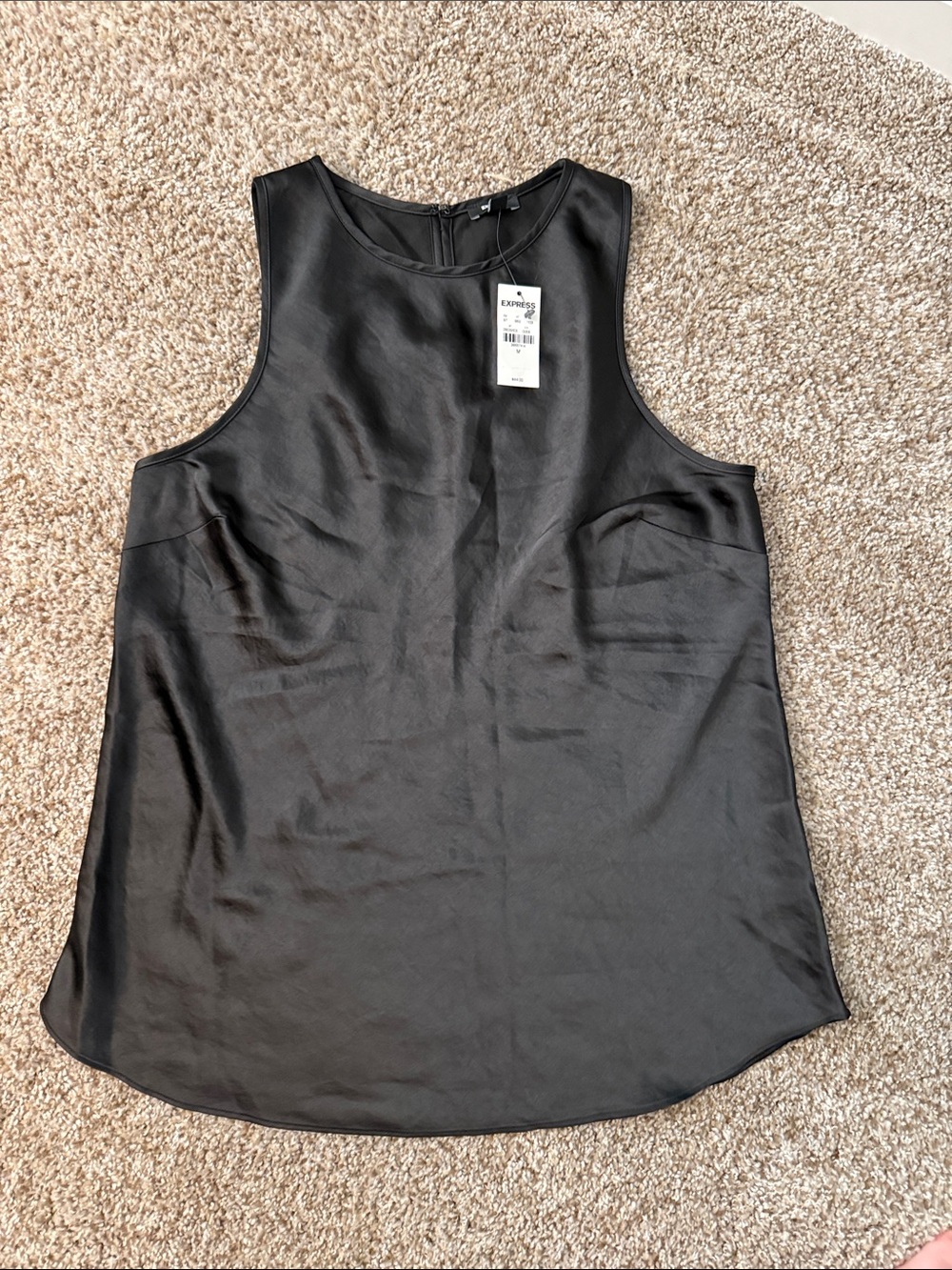 Express Black Satin Sleeveless Camisole